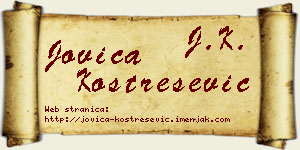 Jovica Kostrešević vizit kartica